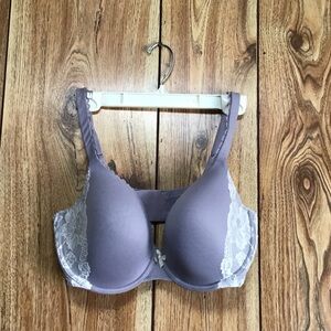 Victoria's Secret Lavender Lace-Trim T-Shirt Bra 38E (DD)
